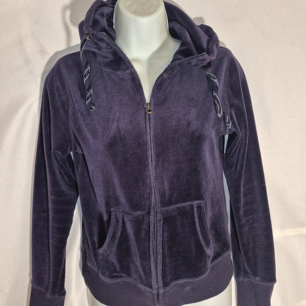 L.O.G.G./H&M fleece hoodie w/ zippered front, Dark Purple in size small - Picture 15 of 16
